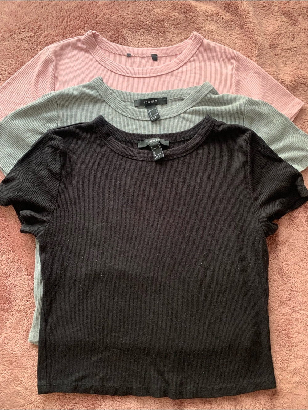 3 cropped Forever 21 tees